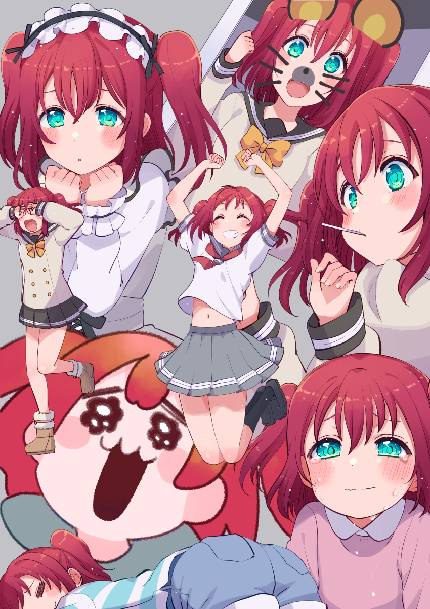 1girl, absurdres, aged_down, animal_ears, animal_nose, ass, birthday, blush