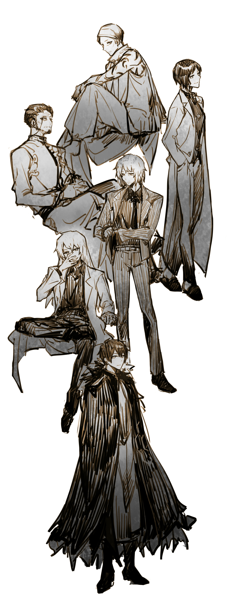 1girl, 5boys, abel_(project_moon), abel_(project_moon)_(cosplay), abram_(project_moon), abram_(project_moon)_(cosplay), adam_(project_moon), adam_(project_moon)_(cosplay)