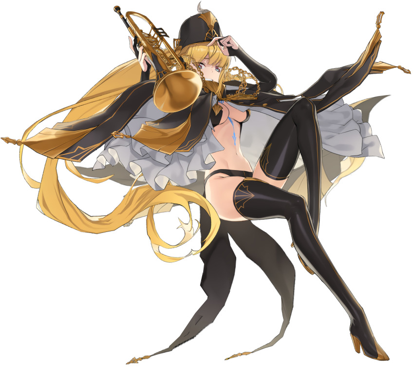 1girl, absurdres, black_boots, black_panties, blonde_hair, blunt_bangs, boots, breasts