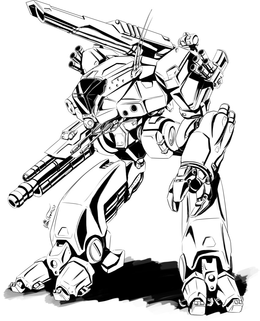 arm_cannon, battletech, cannon, commentary, commission, energy_cannon, english_commentary, gloomflower