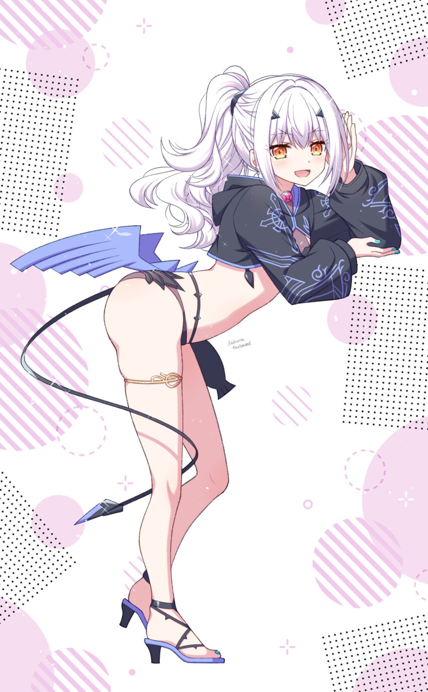 1girl, bikini, black_bikini, black_jacket, breasts, cropped_jacket, dragon_wings, fate/grand_order