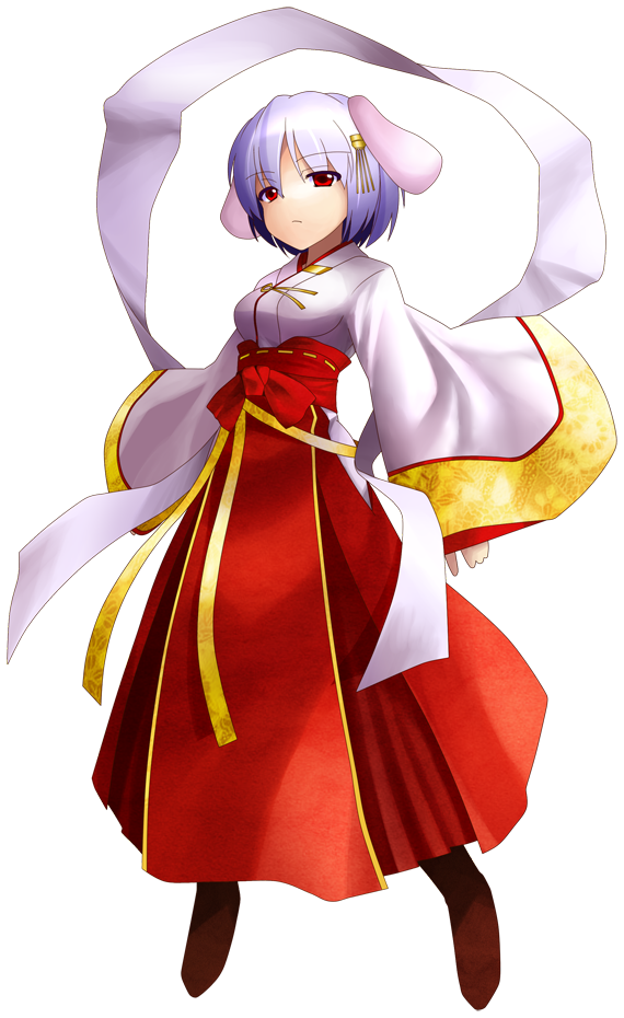 1girl, alternate_costume, animal_ears, breasts, closed_mouth, commentary_request, floppy_ears, full_body