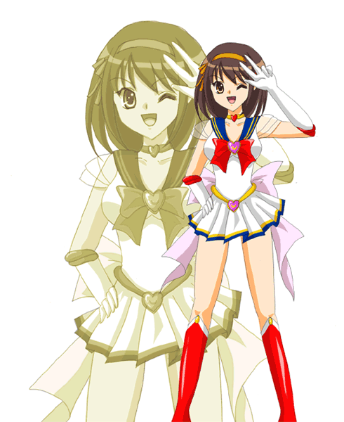 1girl, bishoujo_senshi_sailor_moon, bishoujo_senshi_sailor_moon_supers, blue_sailor_collar, boots, bow, brooch, brown_hair