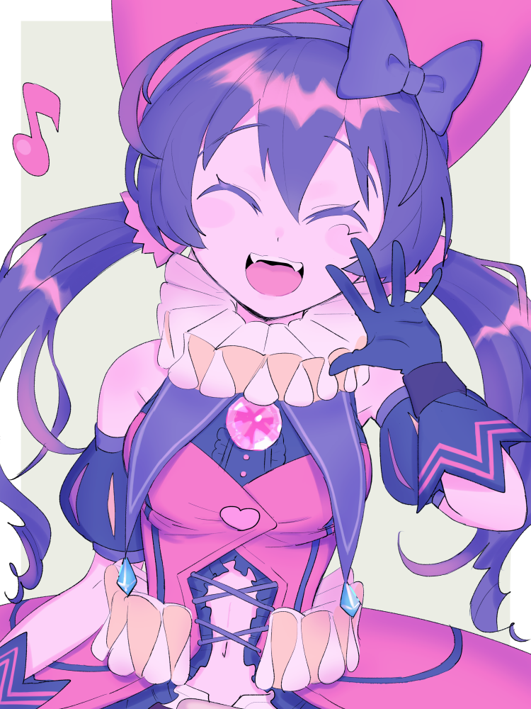 1girl, :d, ^_^, a_(poipiku_325815), blush, bow, breasts, closed_eyes