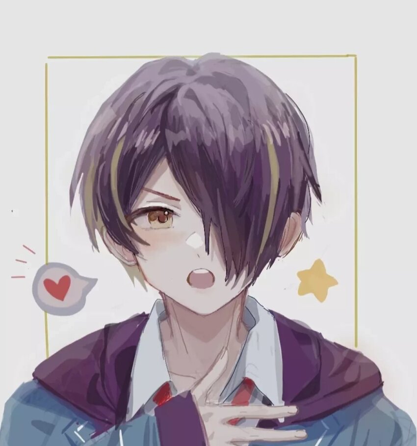 1boy, blonde_hair, blush, chinese_commentary, collared_shirt, commentary_request, ensemble_stars!, hair_over_one_eye