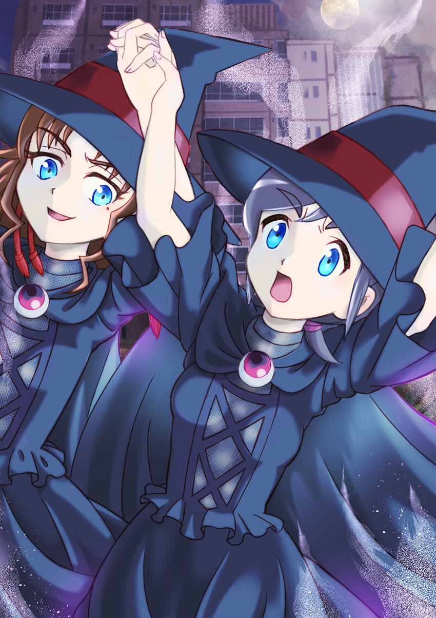 2girls, absurdres, aramaki_kayono, blue_eyes, digimon, highres, kashiwagi_mika, looking_at_another