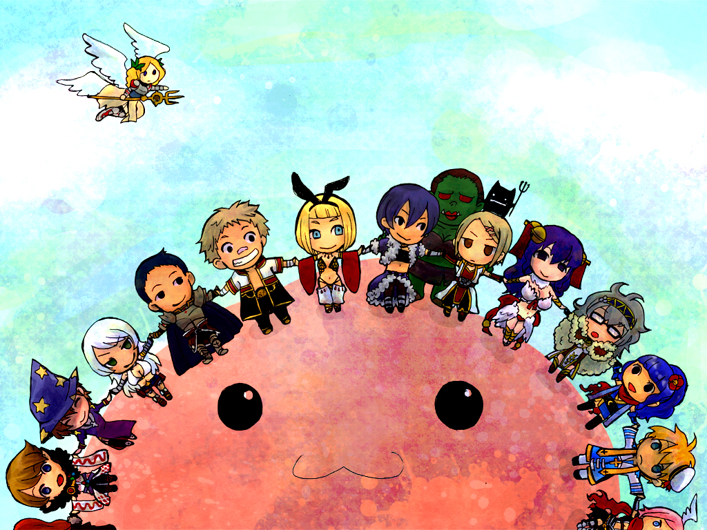 5boys, 6+girls, :3, animal_ears, arch_bishop_(ragnarok_online), argyle_clothes, argyle_shirt, armor