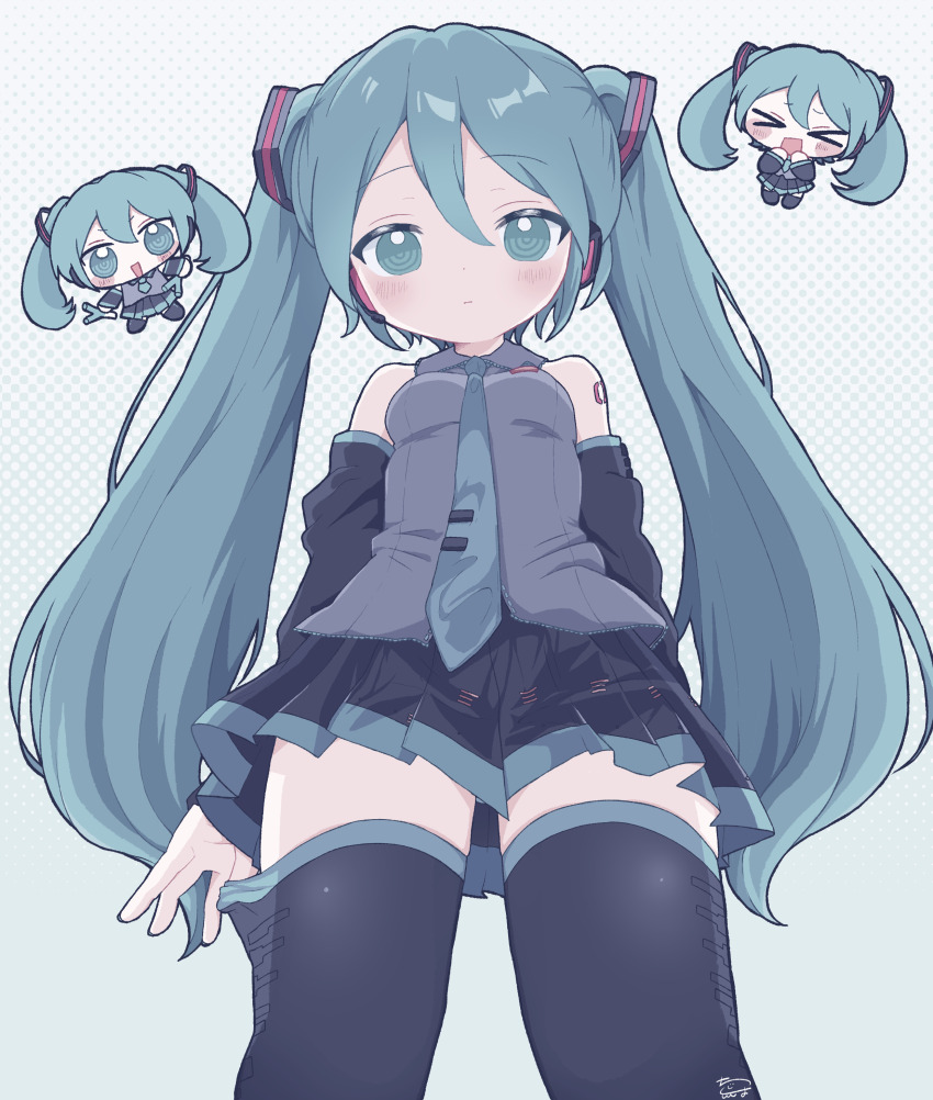 1girl, absurdres, aqua_eyes, aqua_hair, bare_shoulders, blue_eyes, blue_hair, blush