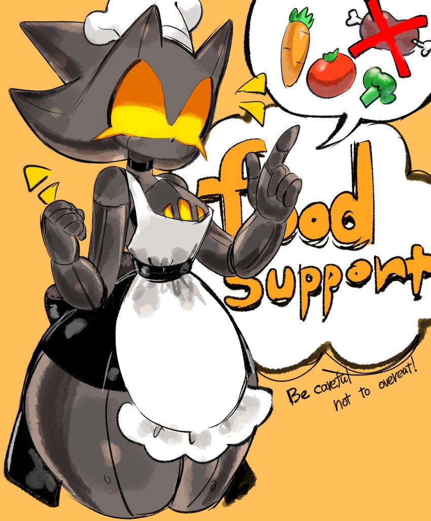 apron, breasts, broccoli, carrot, chef_hat, food, furnace_(sonic.exe), furry