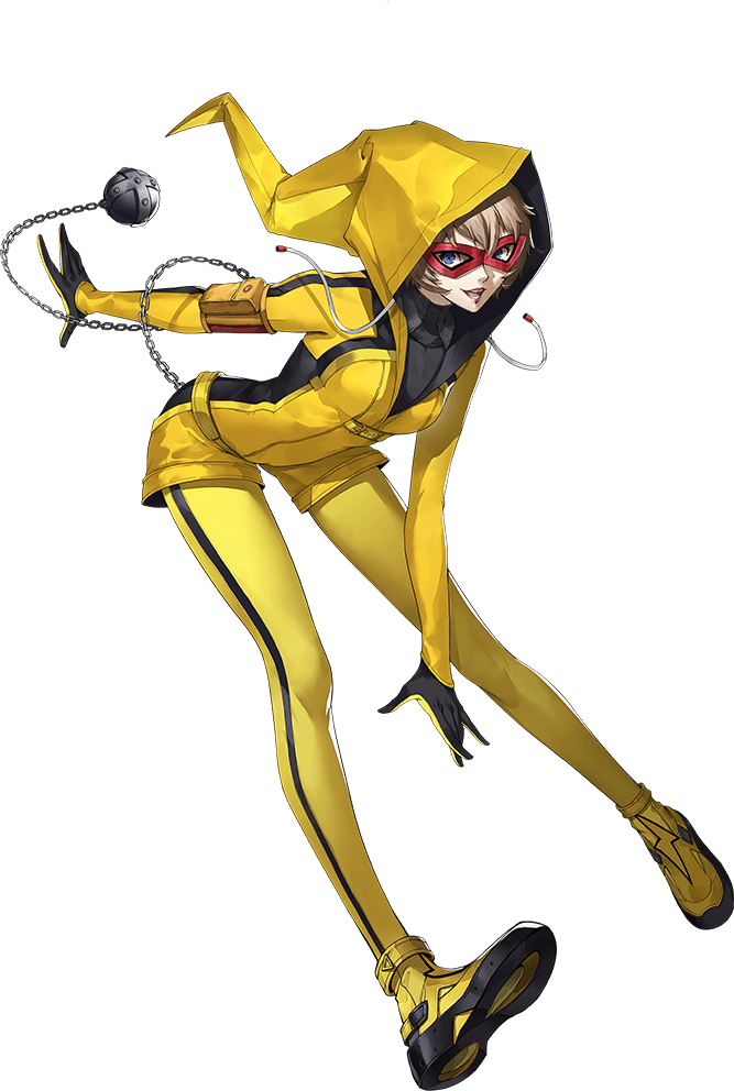 arai_motoha, ball_and_chain_(weapon), bodysuit, closer_(p5x), domino_mask, eye_mask, mask, persona