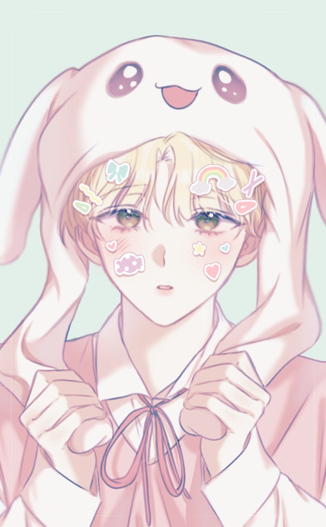 1boy, blonde_hair, collared_shirt, debwi_mos_hamyeon_jugneun_byeong_geollim, latte_0320, looking_at_viewer, male_focus, open_mouth