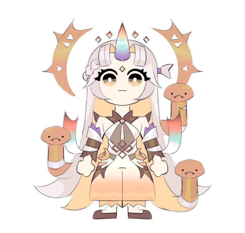 blonde_hair, chibi, fire_emblem, fire_emblem_heroes, gullveig_(fire_emblem), gullveig_(seer_beyond_time)_(fire_emblem), highres, lilclairvoyant