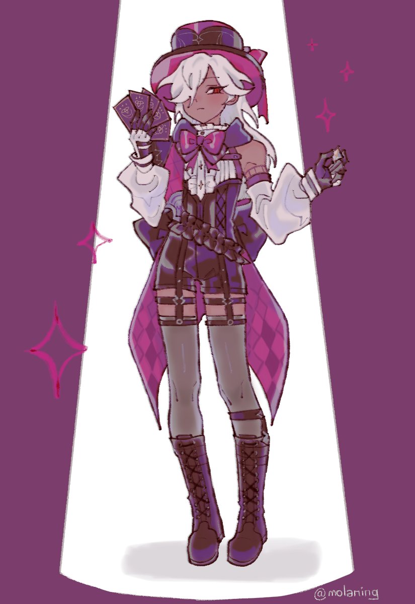 1boy, blush, card, closed_mouth, cosplay, cyno_(genshin_impact), dark-skinned_male, dark_skin