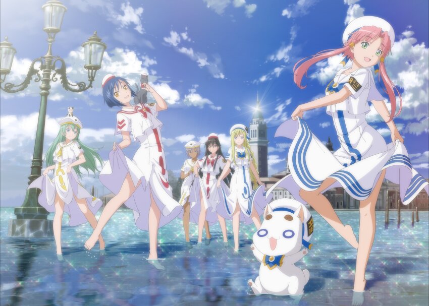 6+girls, absurdres, aika_granzchesta, akira_ferrari, alice_carroll, alicia_florence, aria_(manga), aria_company_uniform