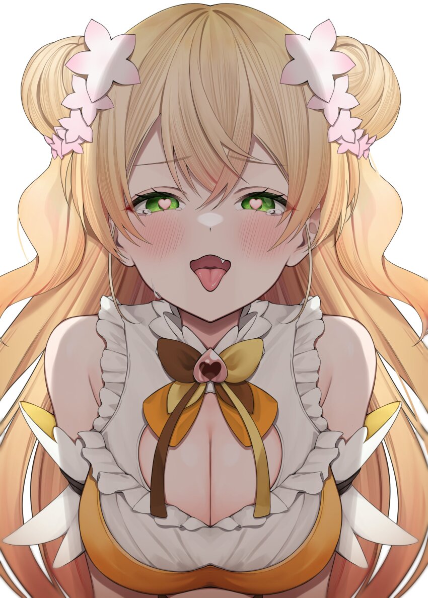 absurdres, arm_garter, bell, blonde_hair, blush, bow, bowtie, breasts
