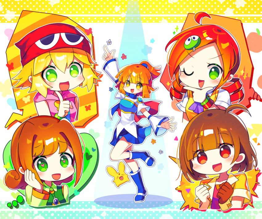 5girls, absurdres, ahoge, ally_(puyopuyo), amitie_(puyopuyo), andou_ringo, arle_nadja, atari_(puyopuyo)