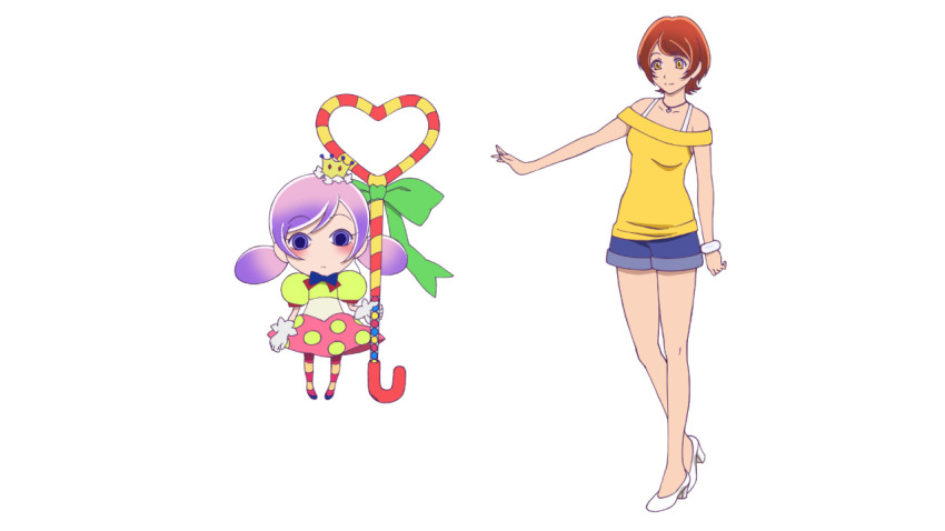 18if, candy, reference_sheet, chibi, dual_persona, fairy, food, kojima_airi, official_art