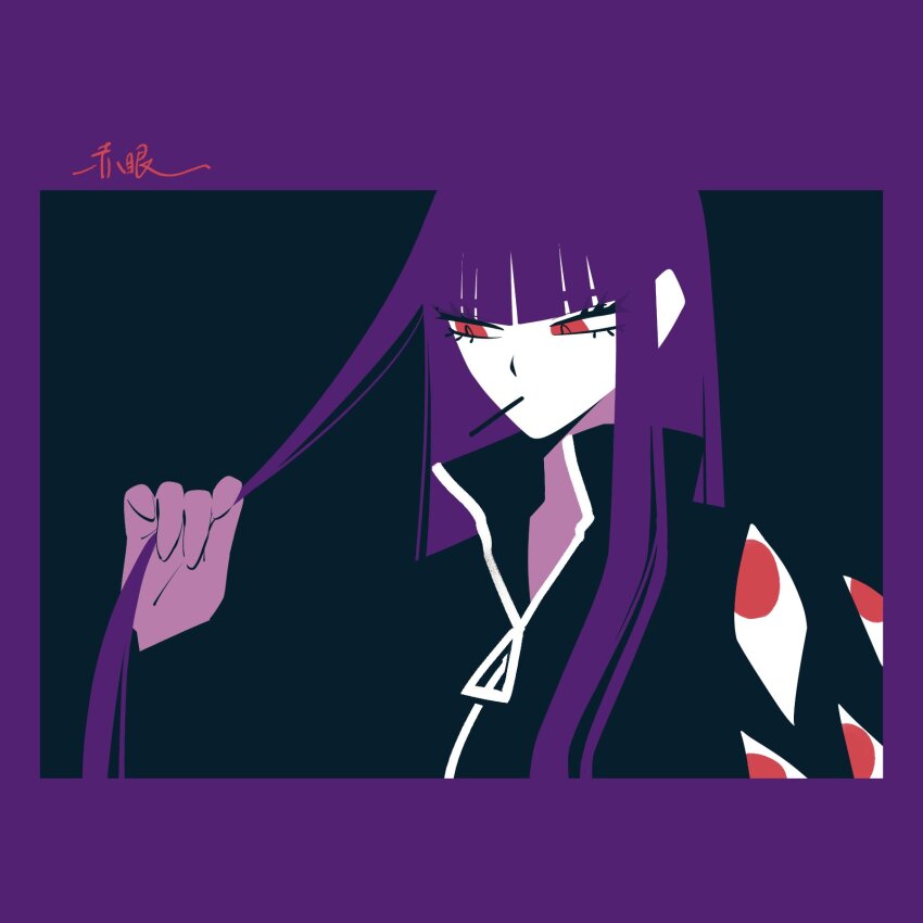 black_background, black_jacket, blending, blunt_bangs, e.g.o_(project_moon), extra_ears, highres, jacket