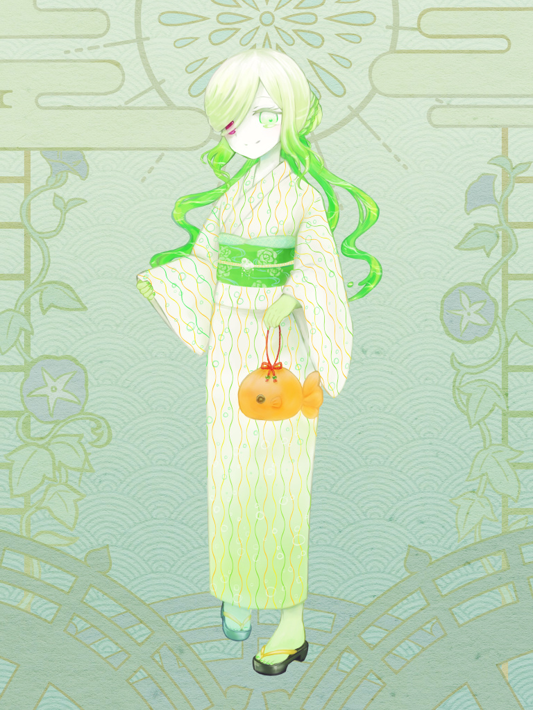 1girl, bag, braid, braided_bun, closed_mouth, colored_skin, dairoku_ryouhei, egasumi