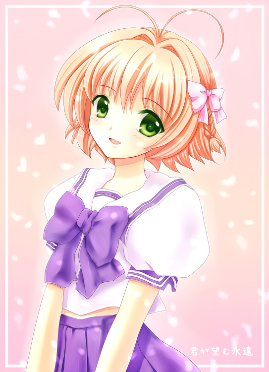 00s, antenna_hair, bad_id, bad_pixiv_id, braid, green_eyes, kimi_ga_nozomu_eien, orange_hair