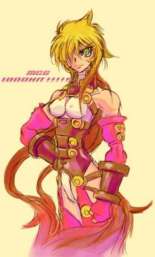 blonde_hair, elle_ragu, covered_erect_nipples, okada_megumu, shadow_skill, tagme