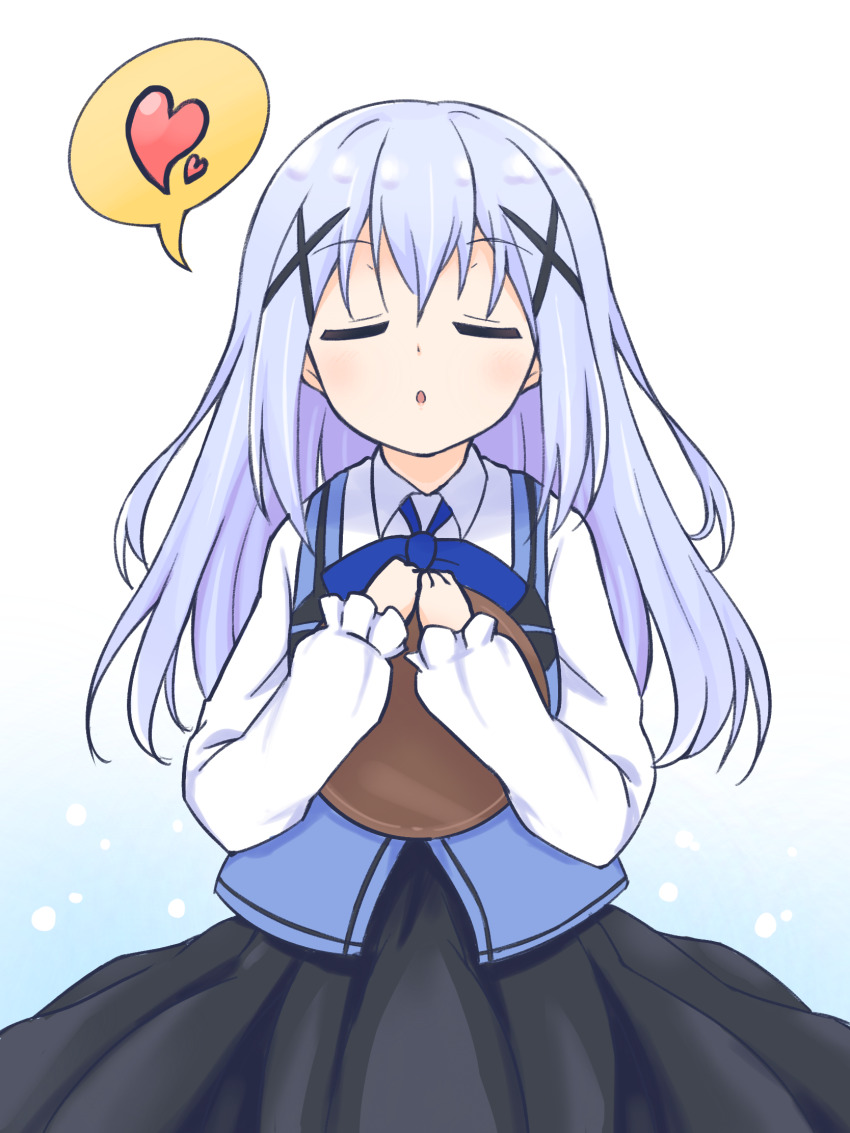 1girl, black_skirt, blue_bow, blue_bowtie, blue_hair, blue_vest, bow, bowtie