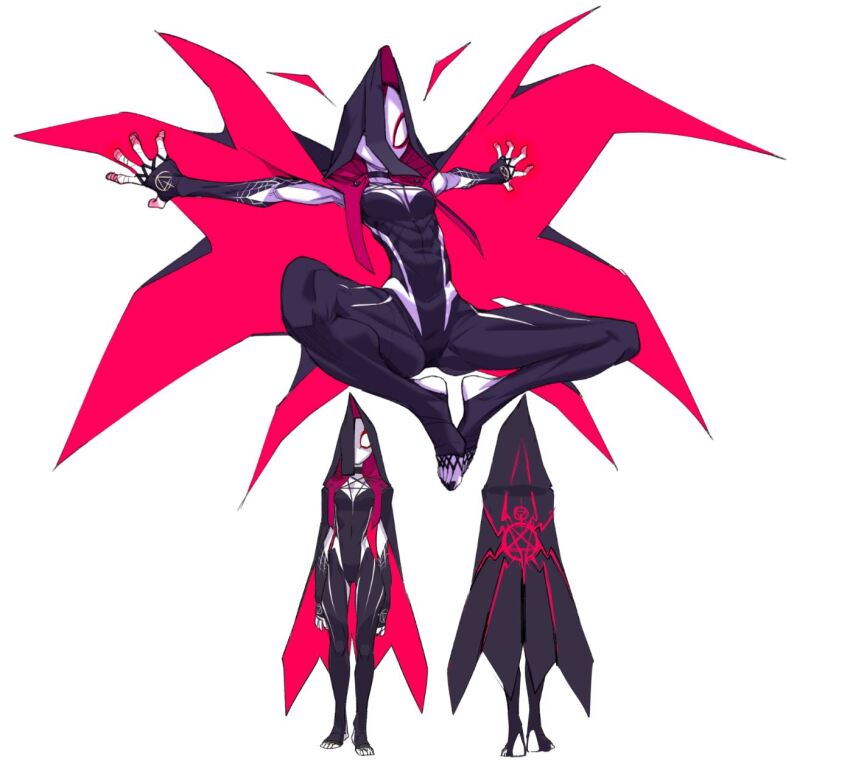 1girl, animal_print, bodysuit, capelet, commentary, english_commentary, gary_vanaka, highres