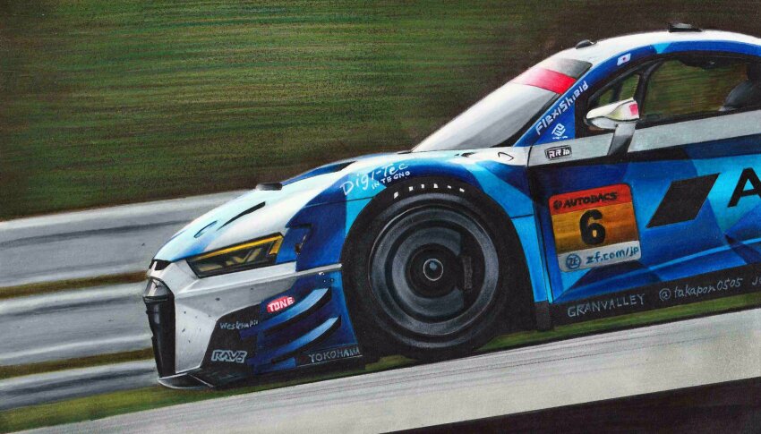 audi, audi_r8, car, from_side, highres, japanese_flag, motor_vehicle, no_humans