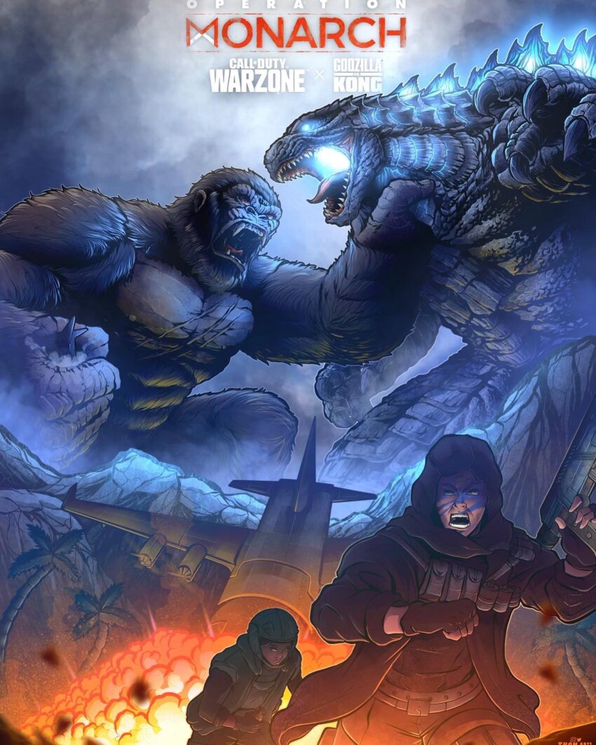 1boy, 1girl, activision, aircraft, airplane, alternate_color, ape, assault_rifle