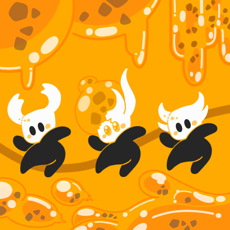 3others, ass, black_eyes, black_skin, blank_eyes, blush, blush_stickers, broken_vessel_(hollow_knight)