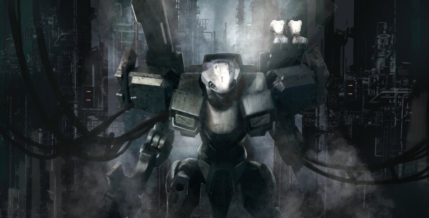 armored_core, armored_core_vi:_fires_of_rubicon, crossover, gundam, gundam_suisei_no_majo, highres, mecha, mobile_suit