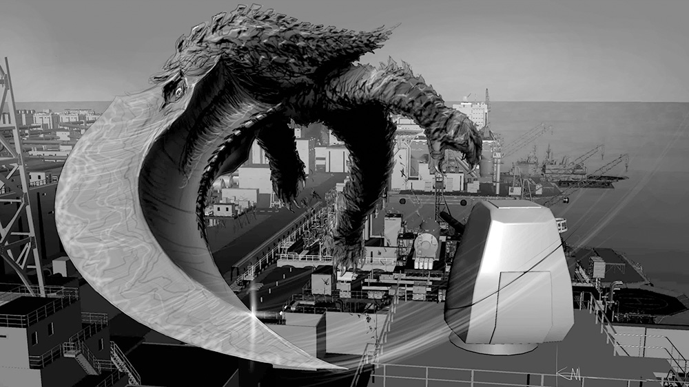 5-inch/54-caliber_mark_45_gun, acrobatics, artillery, cannon, concept_art, crane_(machine), cutting, engi_(animation_studio)