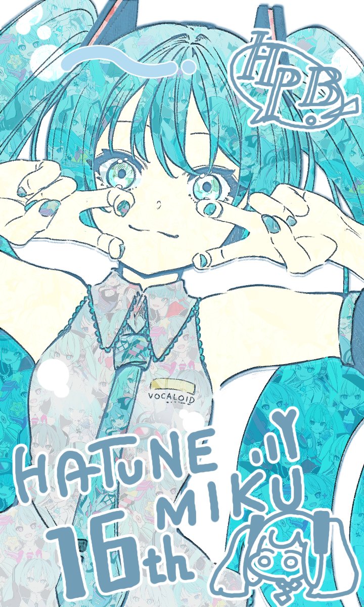 1girl, blue_hair, hatsune_miku, highres, necktie, noah_ark38, tagme, twintails, vocaloid