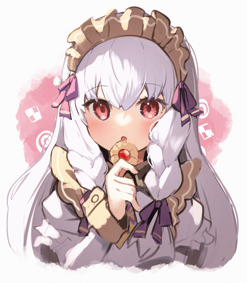 1girl, braid, braided_sidelock, cookie, dress, fire_emblem, fire_emblem:_three_houses, fire_emblem_heroes