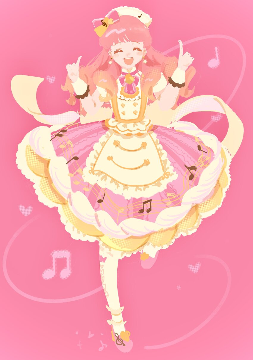 1girl, :d, ^_^, absurdres, aikatsu!_(series), aikatsu_friends!, blunt_bangs, bow