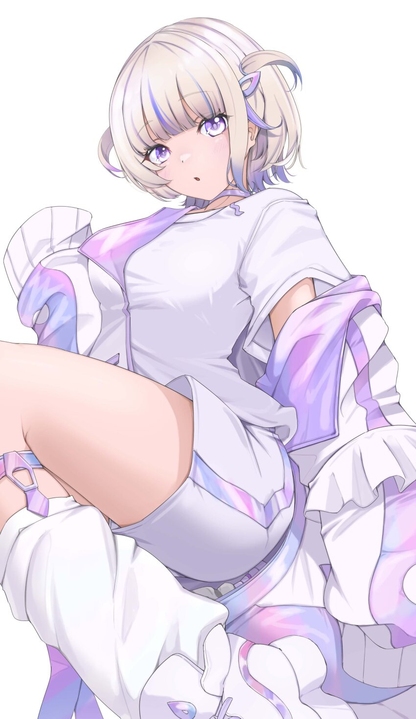 1girl, absurdres, blonde_hair, breasts, choker, hairu_821, highres, hololive