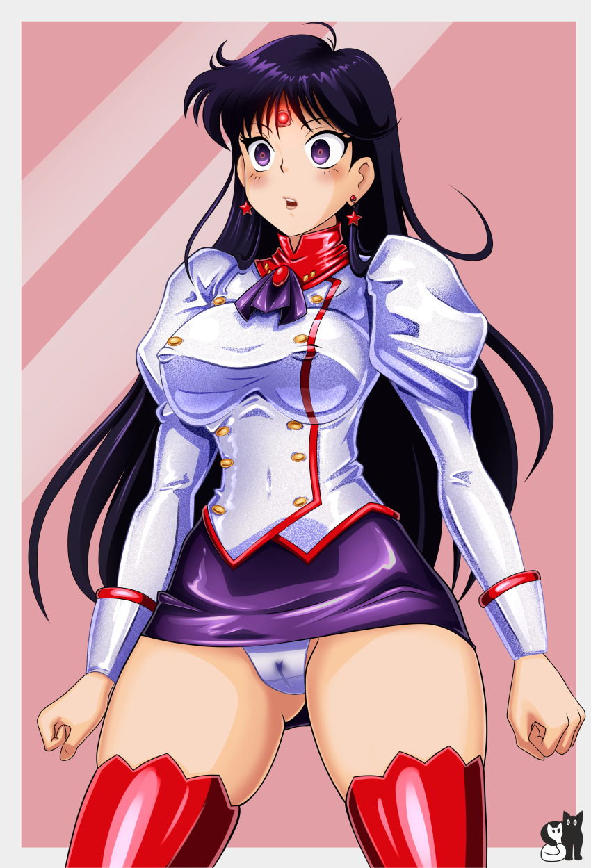 1girl, absurdres, agent_aika, aika_(series), ascot, bishoujo_senshi_sailor_moon, black_ascot, black_hair