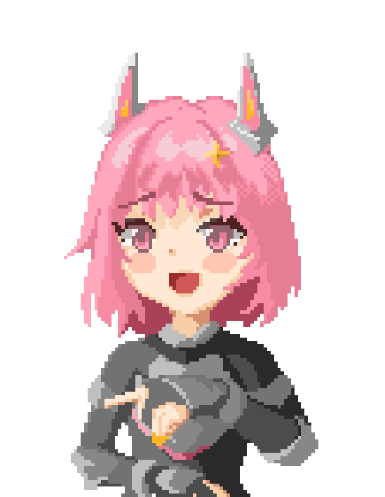 1girl, :d, armor, armored_bodysuit, armored_gloves, black_bodysuit, blush_stickers, bodysuit