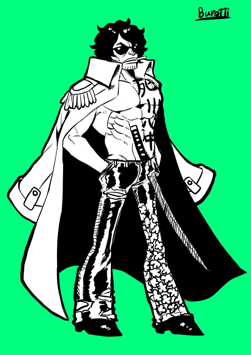 1boy, :/, abs, artist_name, artist_request, body_writing, burotti, chibi