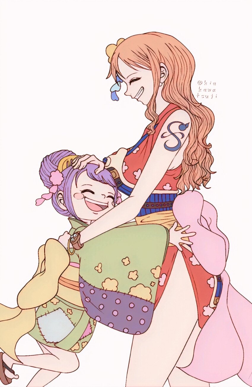 2girls, alternate_costume, armor, ass, bandaid, bare_legs, bare_shoulders, clenched_teeth