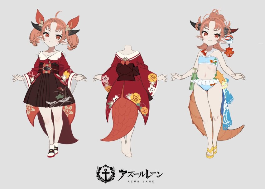 1girl, azur_lane, bikini, blue_bikini, brown_eyes, brown_hair, brown_skirt, copyright_name