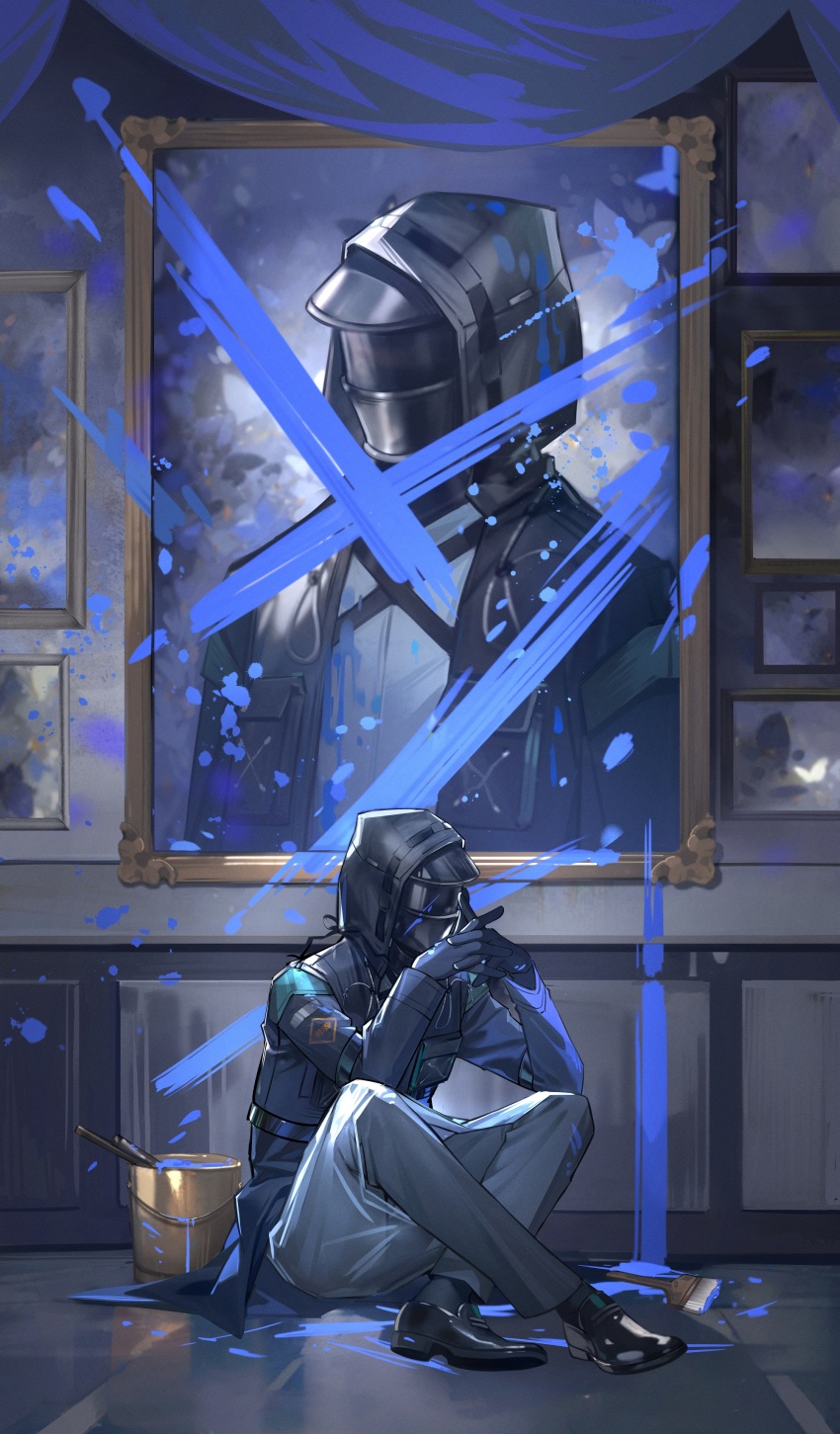 1other, 9chung, absurdres, ambiguous_gender, arknights, black_coat, black_footwear, black_gloves