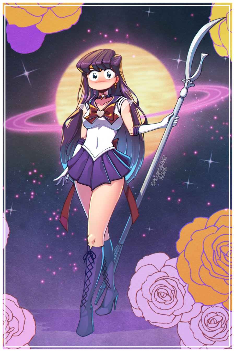 1girl, arwald, back_bow, bishoujo_senshi_sailor_moon, black_eyes, black_hair, boots, bow