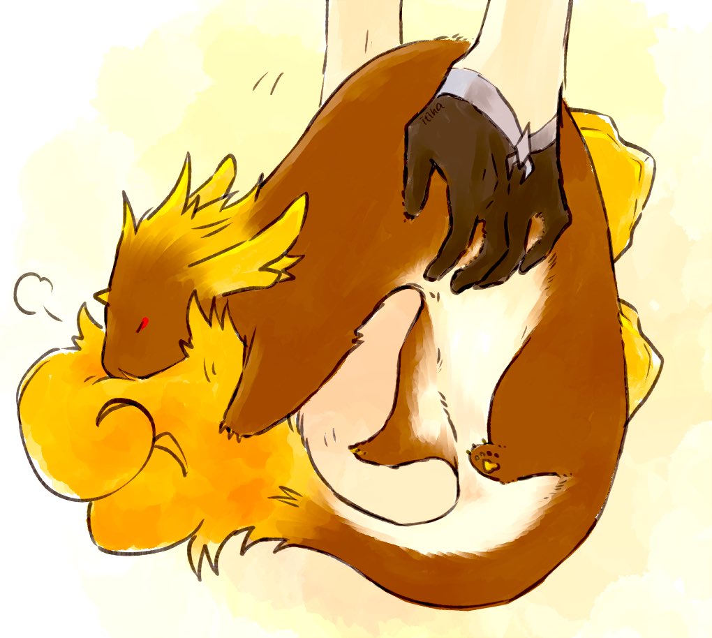 dragon, eyeliner, genshin_impact, holding, horns, picking_up, red_eyeliner, tail