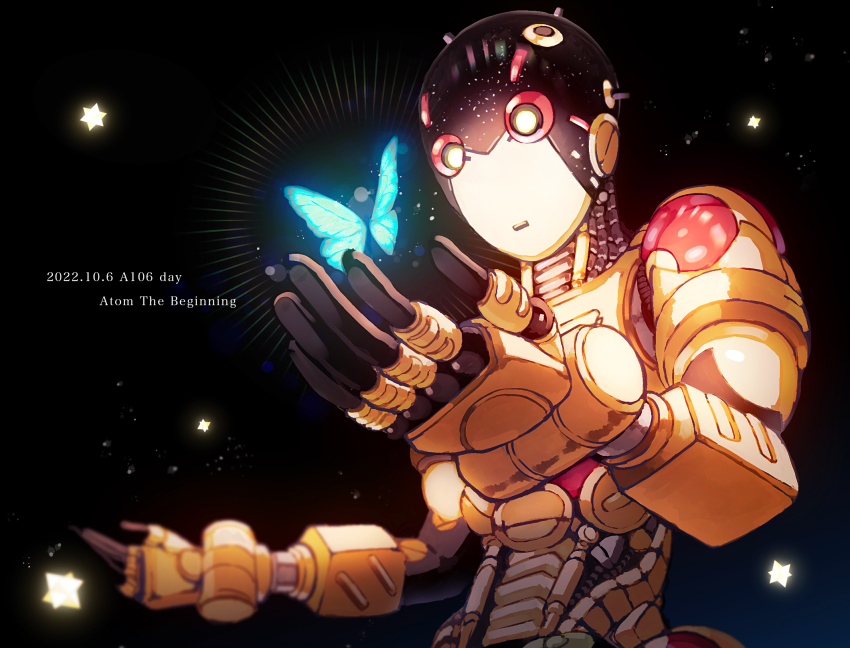 1other, a106, atom:_the_beginning, black_background, blue_butterfly, bug, butterfly, copyright_name