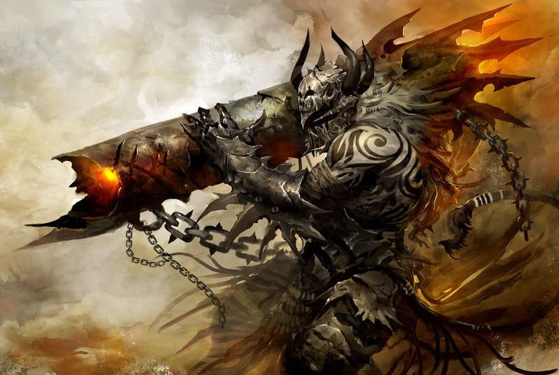 armor, cannon, charr, guild_wars_(series), guild_wars_1, guild_wars_2, helmet, tagme