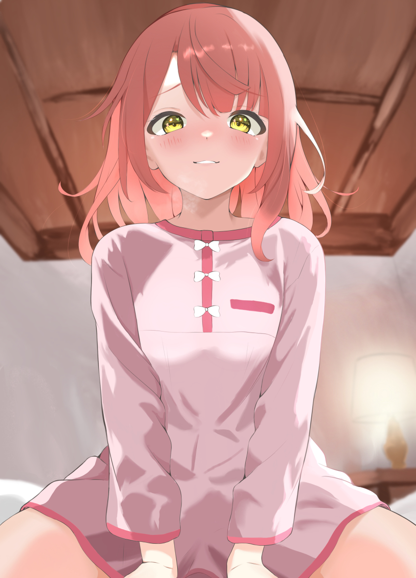 1girl, absurdres, highres, indoors, long_sleeves, looking_at_viewer, love_live!, love_live!_nijigasaki_high_school_idol_club