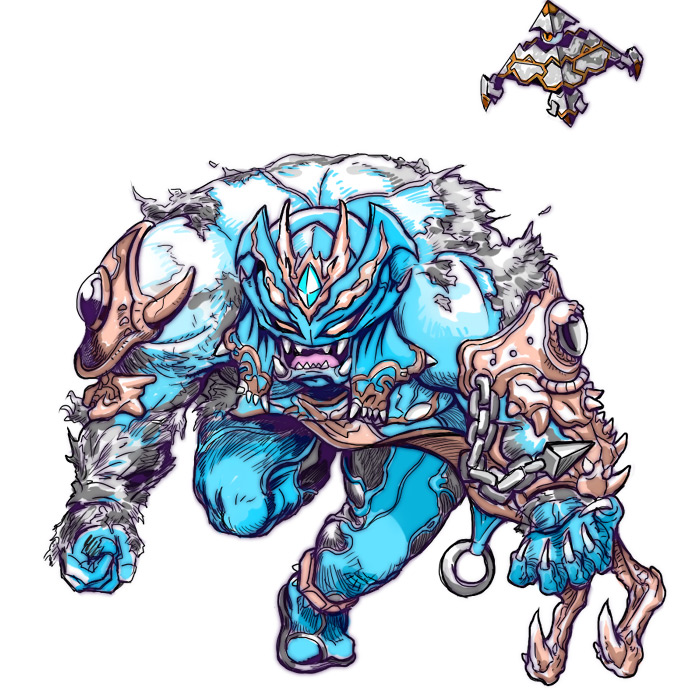 beast_dopant, fangs, full_body, huujyu, kamen_rider, kamen_rider_w, looking_at_viewer, monster