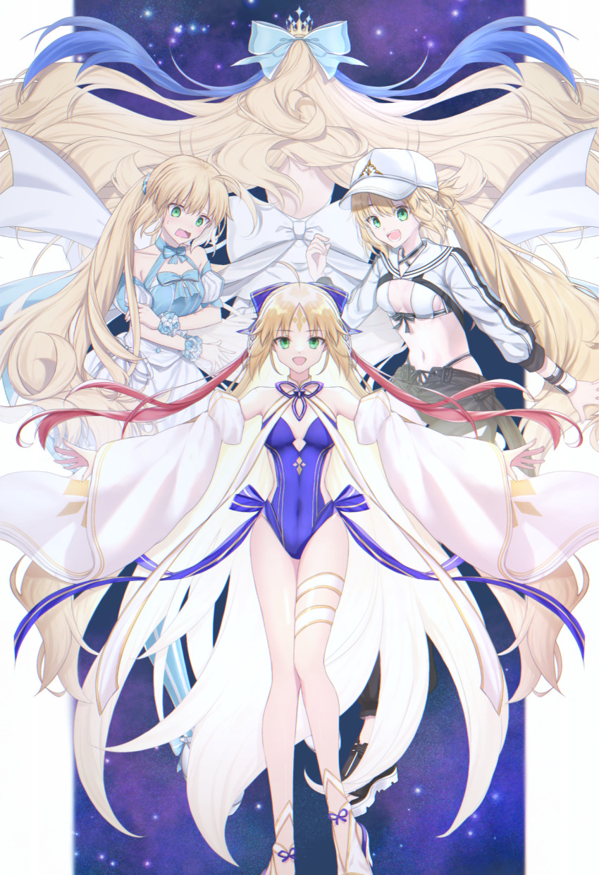 ahoge, aimii_mii, artoria_caster_(fate), artoria_caster_(hopewill_camelot)_(fate), artoria_caster_(swimsuit)_(fate), artoria_caster_(swimsuit)_(first_ascension)_(fate), artoria_caster_(swimsuit)_(second_ascension)_(fate), artoria_caster_(swimsuit)_(third_ascension)_(fate)