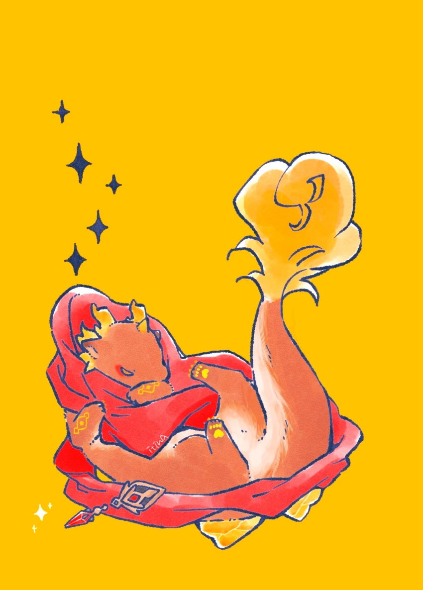 chibi, dragon, dragon_horns, dragon_tail, eastern_dragon, genshin_impact, highres, horns